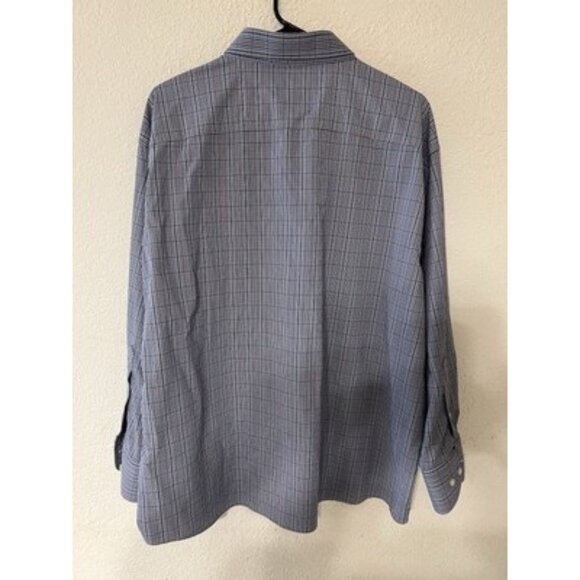 Peter Millar Summer Comfort Shirt 2XL XXL Blue White Nylon Gingham Crown Outdoor - Picture 5 of 9